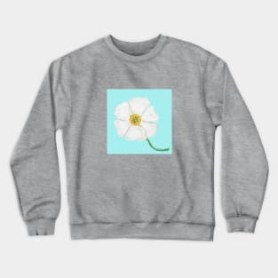 Sissinghurst White Poppy Crewneck Sweatshirt